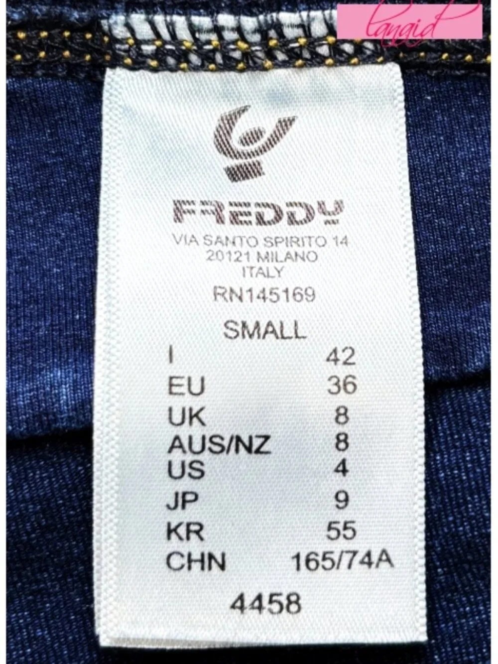 Freddy NOW High Rise Full Length Straight Leg Dark Rinse Hi-Waisted Stretchy S